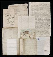 Mixed Lot of 18-19th c. Manuscripts/ Ephemera