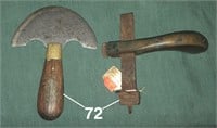 Pair of leather tools: C.S. Osborne saddler's knif