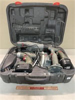 SUPERIOR CORDLESS TOOL SET WITH CASE