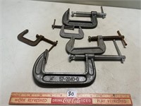 VARIOUS SIZES C-CLAMPS