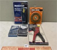 MIXED LOT WITH STUD FINDER AND MORE