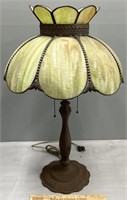 Antique Miller Slag Glass Table Lamp