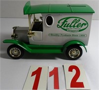 Fuller Brush Company Metal Truck Bank with Key