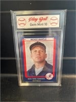 Mickey Mantle Card Graded 10-Blue Yankees