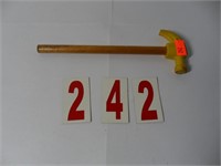 Toy Wood Rubber Hammer - vintage