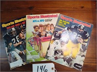 3 Vintage Sports Illustrated Magazines, Franco