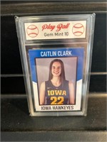 Caitlin Clark Iowa Rookie Card Graded 10-Blue