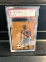 Michael Jordan 84 USA Gold Card Graded 10