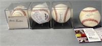 Autographed Baseballs; Lou Brock etc
