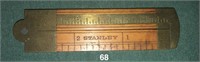 Stanley 6" No. 36 boxwood & brass caliper rule in