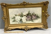 Antique Flowers Watercolor Painting