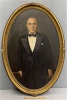 Gentleman Portrait Oil Painting on Board