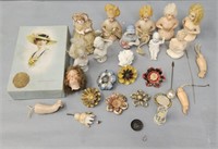 Half Dolls; Costume Jewelry & Lot Collection