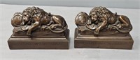 Jennings Brothers Bronze Clad Book Ends