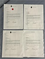 8 Bart Starr Signed Letters Green Bay Packers