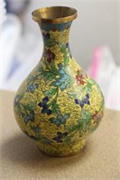 Antique Chinese Cloisonne Teardrop Vase