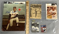 7 Hank Aaron Autographed Baseball Items