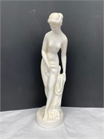 A. Santini ITALY Woman Bathing Marble Sculpture