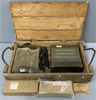 Military Field Telephone & Batteries