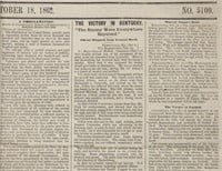 Civil War Newspaper, 1862