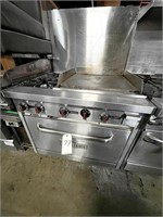 KINTERA S/S 24" GRIDDLE W/2-BURNERS,OVEN & CASTERS