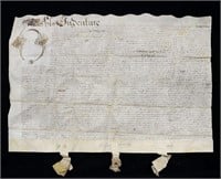 1659 Large Vellum Manuscript Document