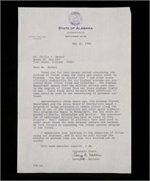 George C. Wallace, Typed Letter, 1984