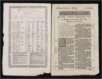 1611 Folio King James Bible Leaf