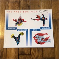 1993 DC Comics Previews File Promo Trading Cards