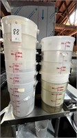 *EACH*WHITE PLASTIC 22QT FOOD CONTAINERS