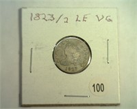 1823/2 BUST DIME VERY GOOD