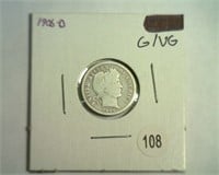 1906-D BARBER DIME G/VG