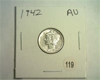 1942 MERCURY DIME AU