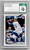 Bo Bichette 2020 Bowman RC CSG 10