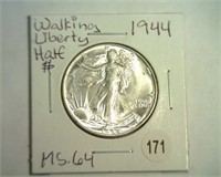 1944 WALKING LIBERTY HALF DOLLAR MS64