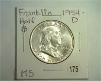 1954-D FRANKLIN HALF DOLLAR MS