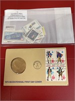 1975 BICENTENNIAL PAUL REVERE COIN & STAMPS