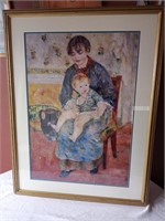 42"x32"  Renoir Giclee Print Mother & Child