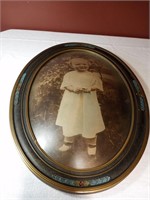 16.5" x23" Victorian Oval Frame Bubble Glass