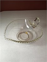 Candlewick 9" Handled Heart Bowl