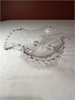 Candlewick 9" Ruffled 4-toed Bowl