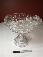 Leighton Glass 19th C. 9" Pedestal Galaxy Bowl