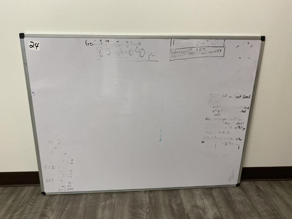Dry Erase board. 48in wide X 36in tall