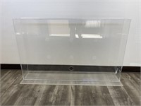 Plastic display case. 49in x 30in x 7in.