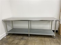 NSF Stainless steel work table.8 feet long X 30in