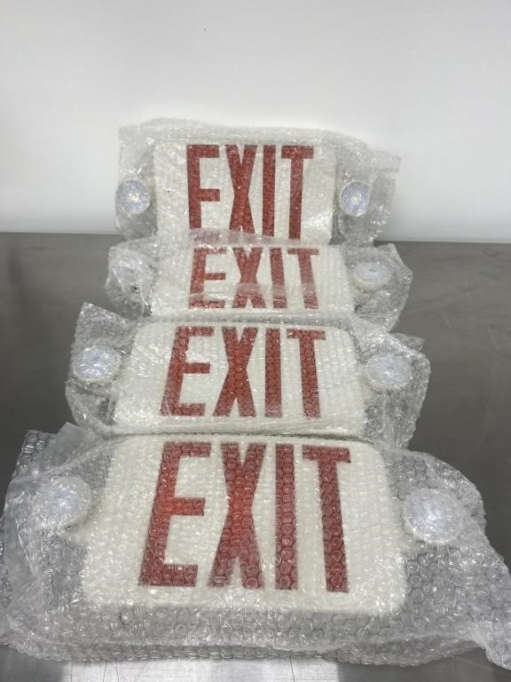 (4) Emergency/Exit signs. New