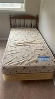 Twin size bed frame mattress , headboard
