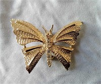 Vintage Gold Butterfly Brooch Pin. 1960’s Gerry’s