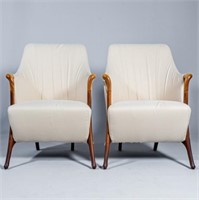 PAIR OF GIORGETTI "PROGETTI" ARMCHAIRS