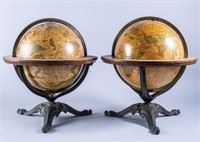 TWO TABLE-TOP CELESTIAL & TERRESTRIAL 12" GLOBES